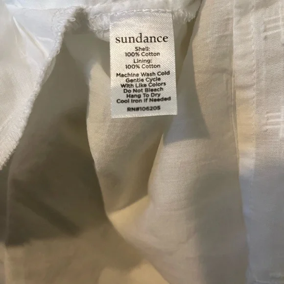 Sundance New White Sleeveless Cotton Dress - Picture 7 of 7